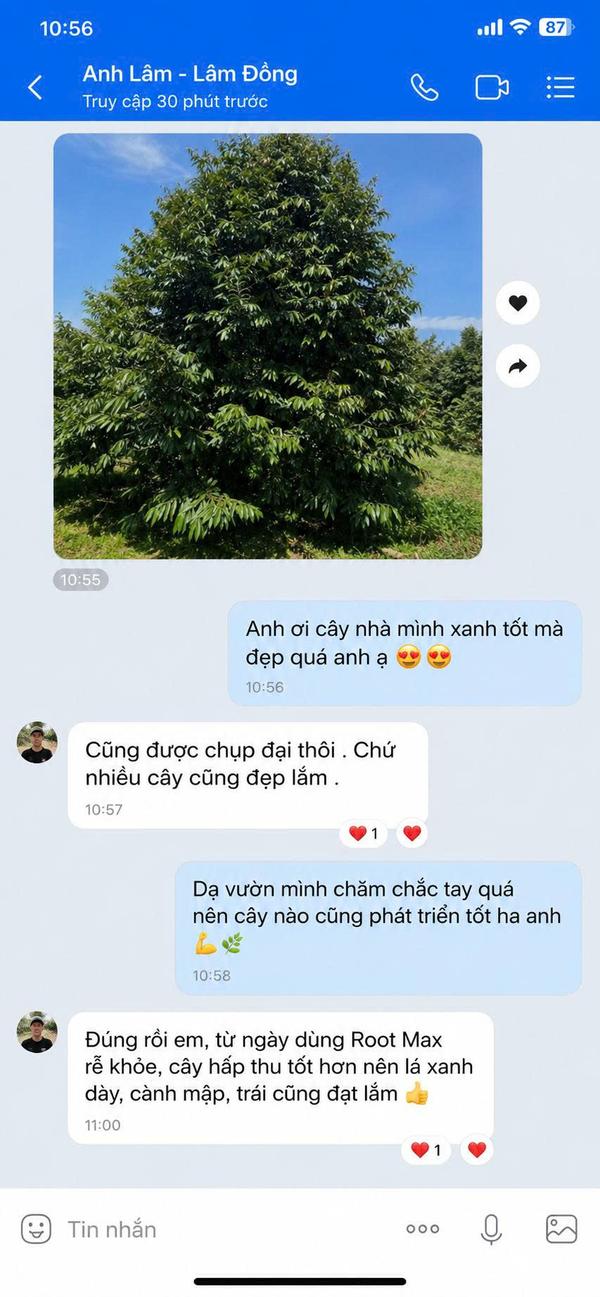 Phản hồi khách hàng sử dụng phân bón AGRIAMIN NPK 8000