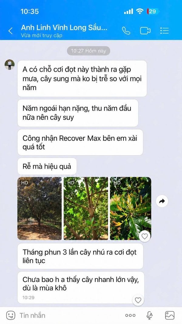 Phản hồi khách hàng sử dụng phân bón AGRIAMIN NPK 8000