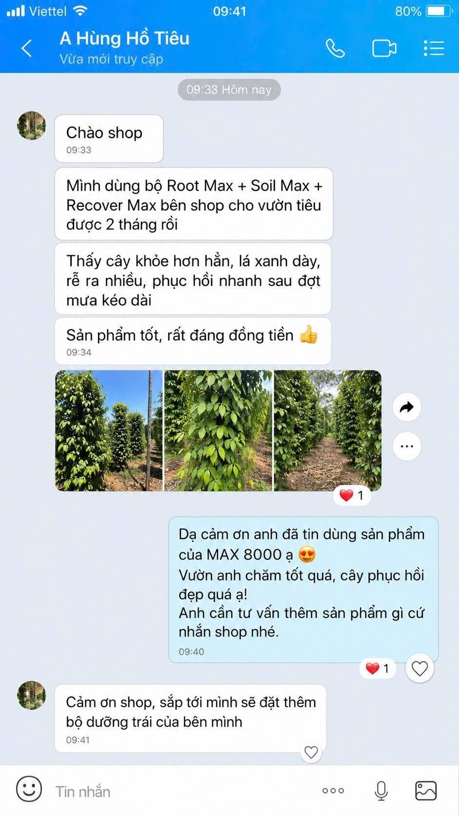 Phản hồi khách hàng sử dụng phân bón AGRIAMIN NPK 8000