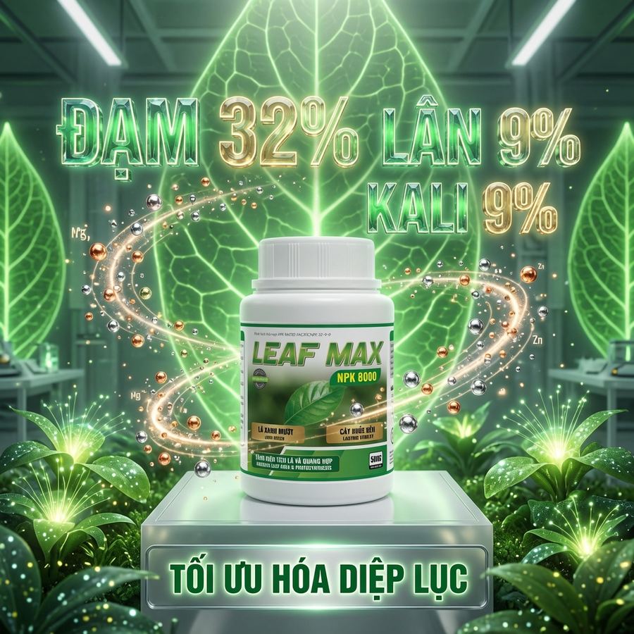 TĂNG DIỆN TÍCH LÁ VÀ QUANG HỢP - LEAF MAX NPK 8000