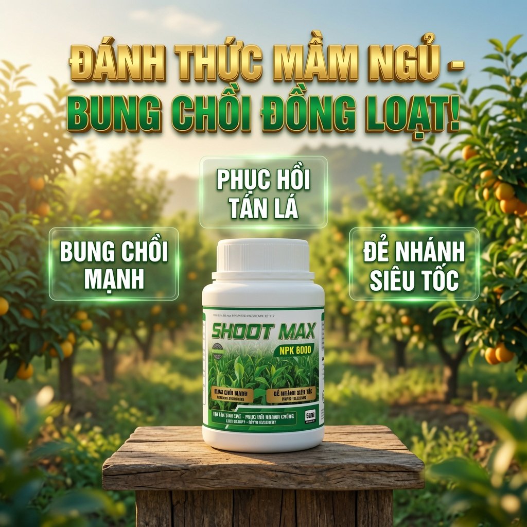 SHOOT MAX NPK 8000 - Bung Chồi Mạnh
