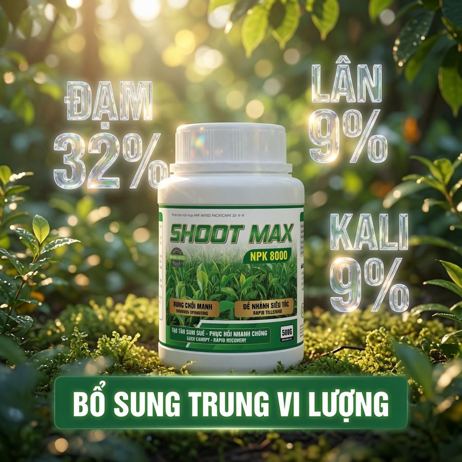 TẠO TÁN SUM SUÊ - PHỤC HỒI NHANH CHÓNG - SHOOT MAX NPK 8000