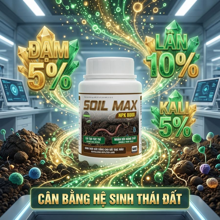 ĐÁNH THỨC SỨC SỐNG CHO ĐẤT BẠC MÀU - SOIL MAX NPK 8000
