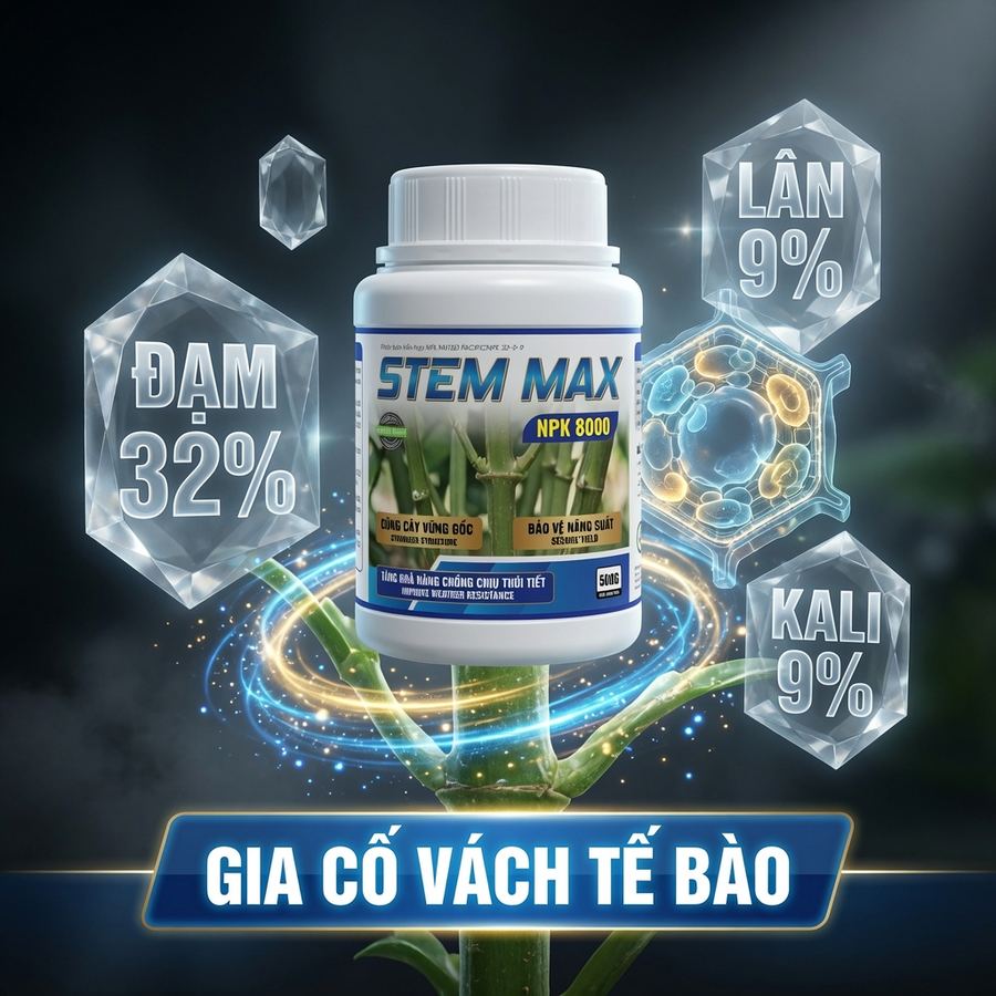 TĂNG KHẢ NĂNG CHỐNG CHỊU THỜI TIẾT - STEM MAX NPK 8000